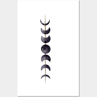 Moon. Moon phases. Halloween print. Moon print Posters and Art